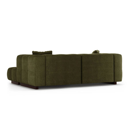 Puma 3-Sitzer Ecksofa Rechts mit Schlaffunktion, aus Strukturierter Stoff (Sorella 35) in Grüne Melange, 260x164 cm – Bild 5