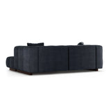 Puma 3-Sitzer Ecksofa Rechts mit Schlaffunktion, aus Strukturierter Stoff (Sorella 77) in Dunkelblau, 260x164 cm – Bild 5