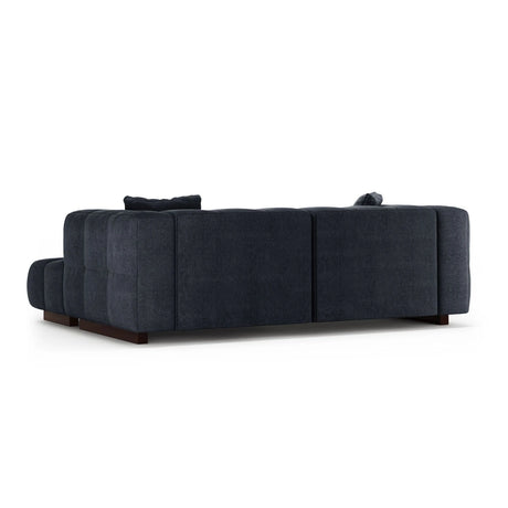 Puma 3-Sitzer Ecksofa Rechts mit Schlaffunktion, aus Strukturierter Stoff (Sorella 77) in Dunkelblau, 260x164 cm – Bild 5