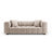 Puma 3-Sitzer Sofa mit Schlaffunktion aus Samt (Salvador 1) in Beige, 260x92 cm – Bild 1