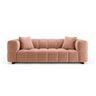 Puma 3-Sitzer Sofa mit Schlaffunktion aus Samt (Salvador 11) in Rosa, 260x92 cm – Bild 1