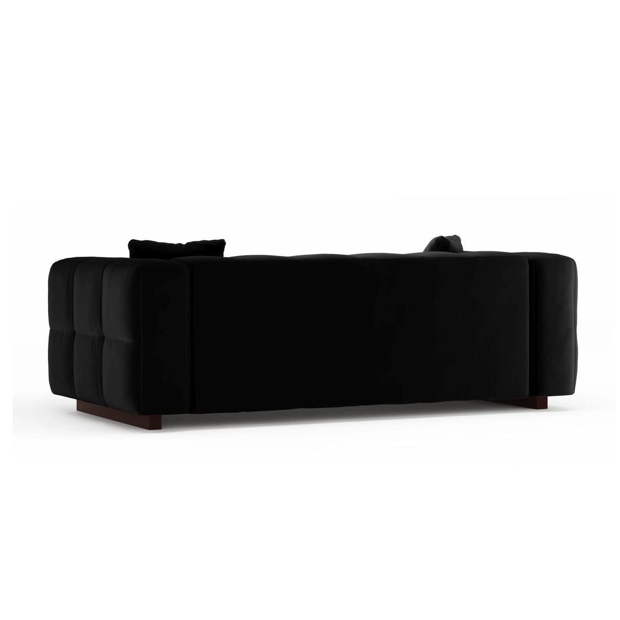 Puma 3-Sitzer Sofa mit Schlaffunktion aus Samt (Salvador 19) in Schwarz, 260x92 cm – Bild 4