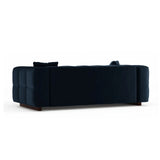 Puma 3-Sitzer Sofa mit Schlaffunktion aus Samt (Salvador 5) in Königsblau, 260x92 cm – Bild 4