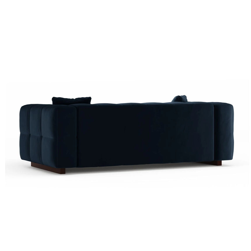 Puma 3-Sitzer Sofa mit Schlaffunktion aus Samt (Salvador 5) in Königsblau, 260x92 cm – Bild 4