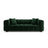 Puma 3-Sitzer Sofa mit Schlaffunktion aus Samt (Salvador 7) in Flaschengrün, 260x92 cm – Bild 1