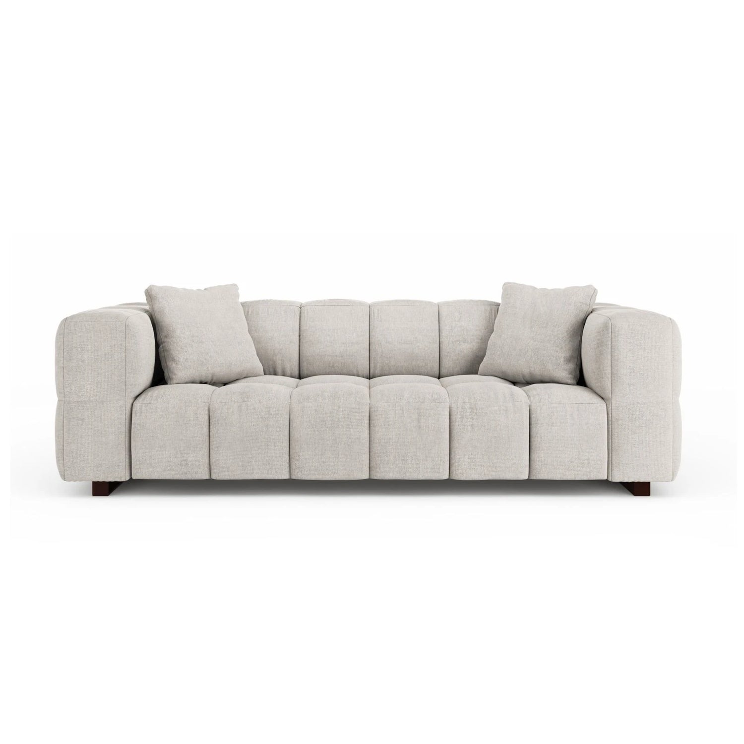 Puma 3-Sitzer Sofa mit Schlaffunktion aus Strukturierter Stoff (Sorella 03) in Beige, 260x92 cm – Bild 1