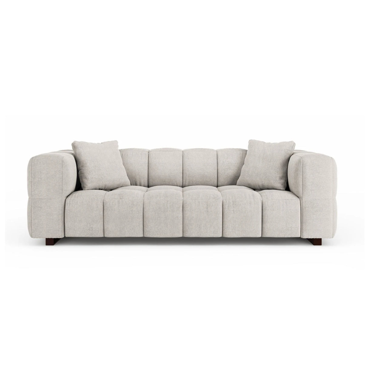 Puma 3-Sitzer Sofa mit Schlaffunktion aus Strukturierter Stoff (Sorella 03) in Beige, 260x92 cm – Bild 1