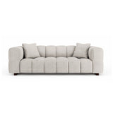 Puma 3-Sitzer Sofa mit Schlaffunktion aus Strukturierter Stoff (Sorella 03) in Beige, 260x92 cm – Bild 1