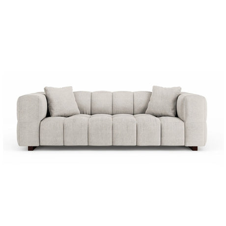 Puma 3-Sitzer Sofa mit Schlaffunktion aus Strukturierter Stoff (Sorella 03) in Beige, 260x92 cm – Bild 1