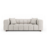Puma 3-Sitzer Sofa mit Schlaffunktion aus Strukturierter Stoff (Sorella 03) in Beige, 260x92 cm – Bild 1