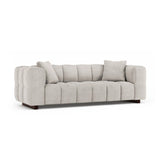 Puma 3-Sitzer Sofa mit Schlaffunktion aus Strukturierter Stoff (Sorella 03) in Beige, 260x92 cm – Bild 2