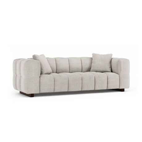 Puma 3-Sitzer Sofa mit Schlaffunktion aus Strukturierter Stoff (Sorella 03) in Beige, 260x92 cm – Bild 2