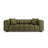 Puma 3-Sitzer Sofa mit Schlaffunktion aus Strukturierter Stoff (Sorella 35) in Grüne Melange, 260x92 cm – Bild 1