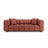 Puma 3-Sitzer Sofa mit Schlaffunktion aus Strukturierter Stoff (Sorella 58) in Koralle, 260x92 cm – Bild 1