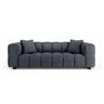 Puma 3-Sitzer Sofa mit Schlaffunktion aus Strukturierter Stoff (Sorella 77) in Dunkelblau, 260x92 cm – Bild 1
