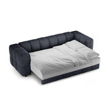 Puma 3-Sitzer Sofa mit Schlaffunktion aus Strukturierter Stoff (Sorella 77) in Dunkelblau, 260x92 cm – Bild 3