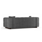 Puma 3-Sitzer Sofa mit Schlaffunktion aus Strukturierter Stoff (Sorella 89) in Grau, 260x92 cm – Bild 4