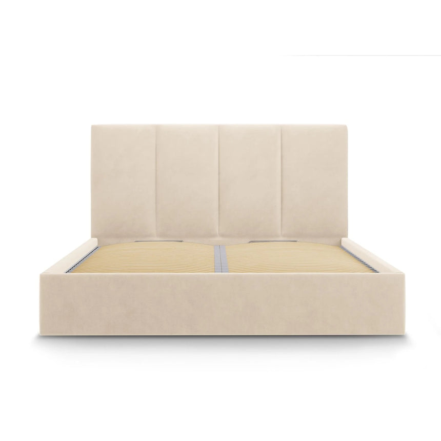 Pyla Bett mit Stauraum und Kopfteil in Samt, 140x200 cm – Bild 7