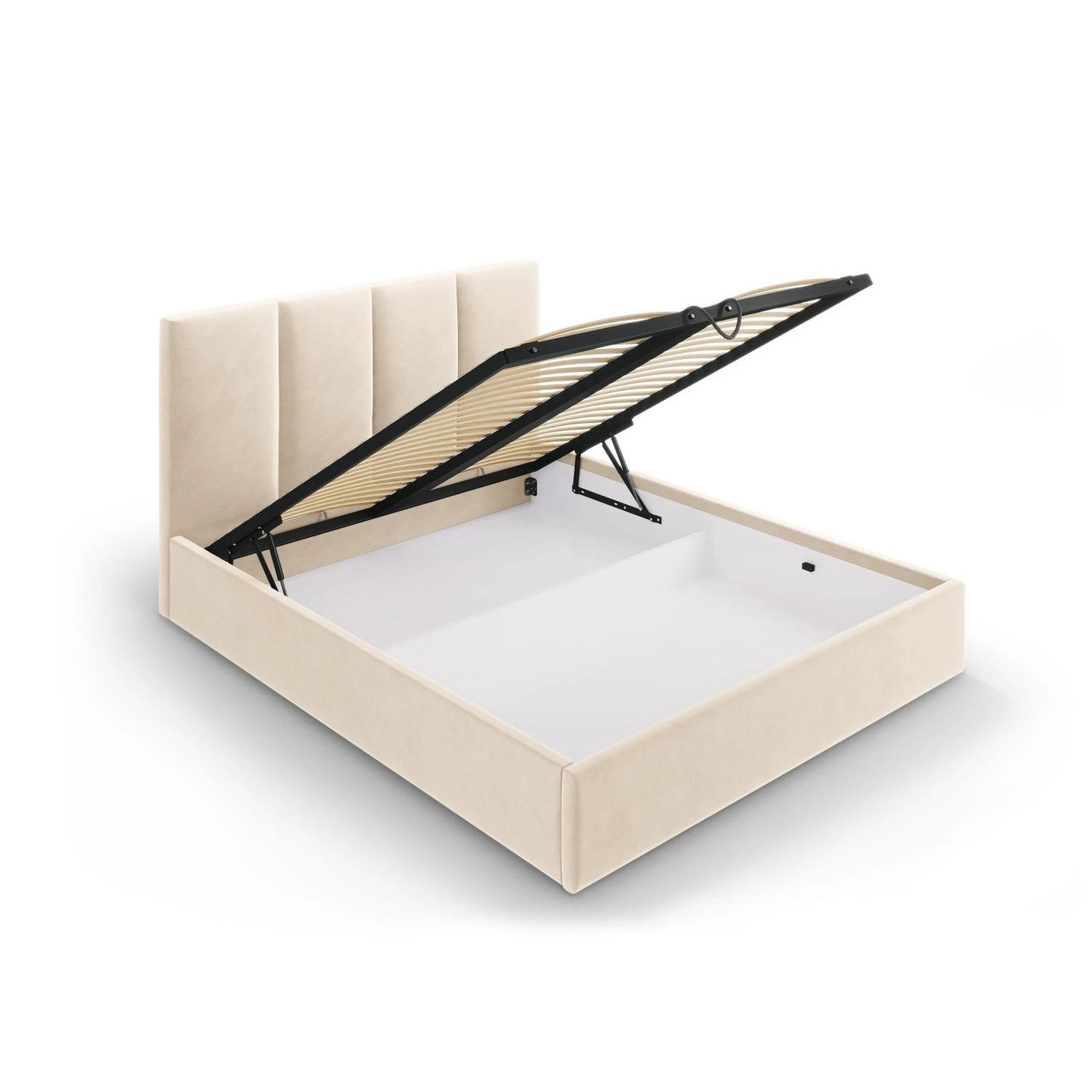 Pyla Bett mit Stauraum und Kopfteil in Samt, 160x200 cm – Bild 6
