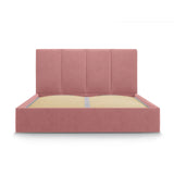 Pyla Bett mit Stauraum und Kopfteil in Samt (Mat63) in Rosa, 180x200 cm – Bild 7