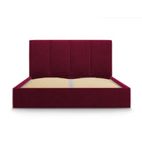 Pyla Bett mit Stauraum und Kopfteil in Samt (Mat68) in Dark Red, 180x200 cm – Bild 7