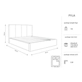 Pyla Bett mit Stauraum und Kopfteil in Samt (Mat73) in Blau, 160x200 cm – Bild 4