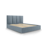 Pyla Bett mit Stauraum und Kopfteil in Samt (Mat73) in Blau, 180x200 cm – Bild 5