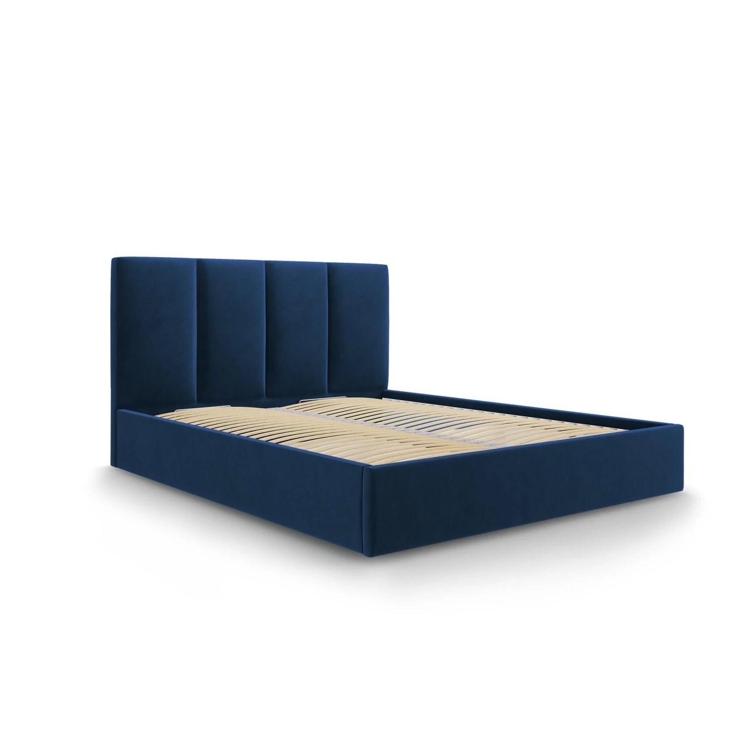 Pyla Bett mit Stauraum und Kopfteil in Samt (Mat79) in Königsblau, 140x200 cm – Bild 5