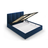 Pyla Bett mit Stauraum und Kopfteil in Samt (Mat79) in Königsblau, 160x200 cm – Bild 6