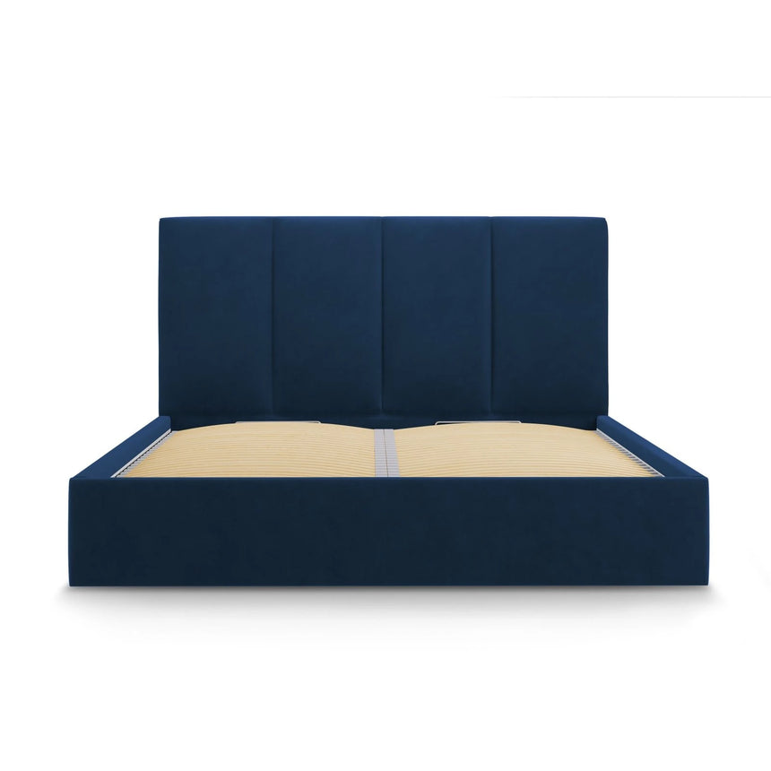 Pyla Bett mit Stauraum und Kopfteil in Samt (Mat79) in Königsblau, 180x200 cm – Bild 7