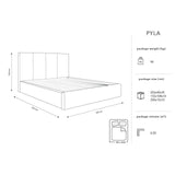 Pyla Bett mit Stauraum und Kopfteil in Samt (Mat83) in Hellgrau, 140x200 cm – Bild 4