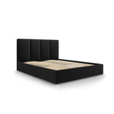 Pyla Bett mit Stauraum und Kopfteil in Samt (Mat99) in Schwarz, 160x200 cm – Bild 5