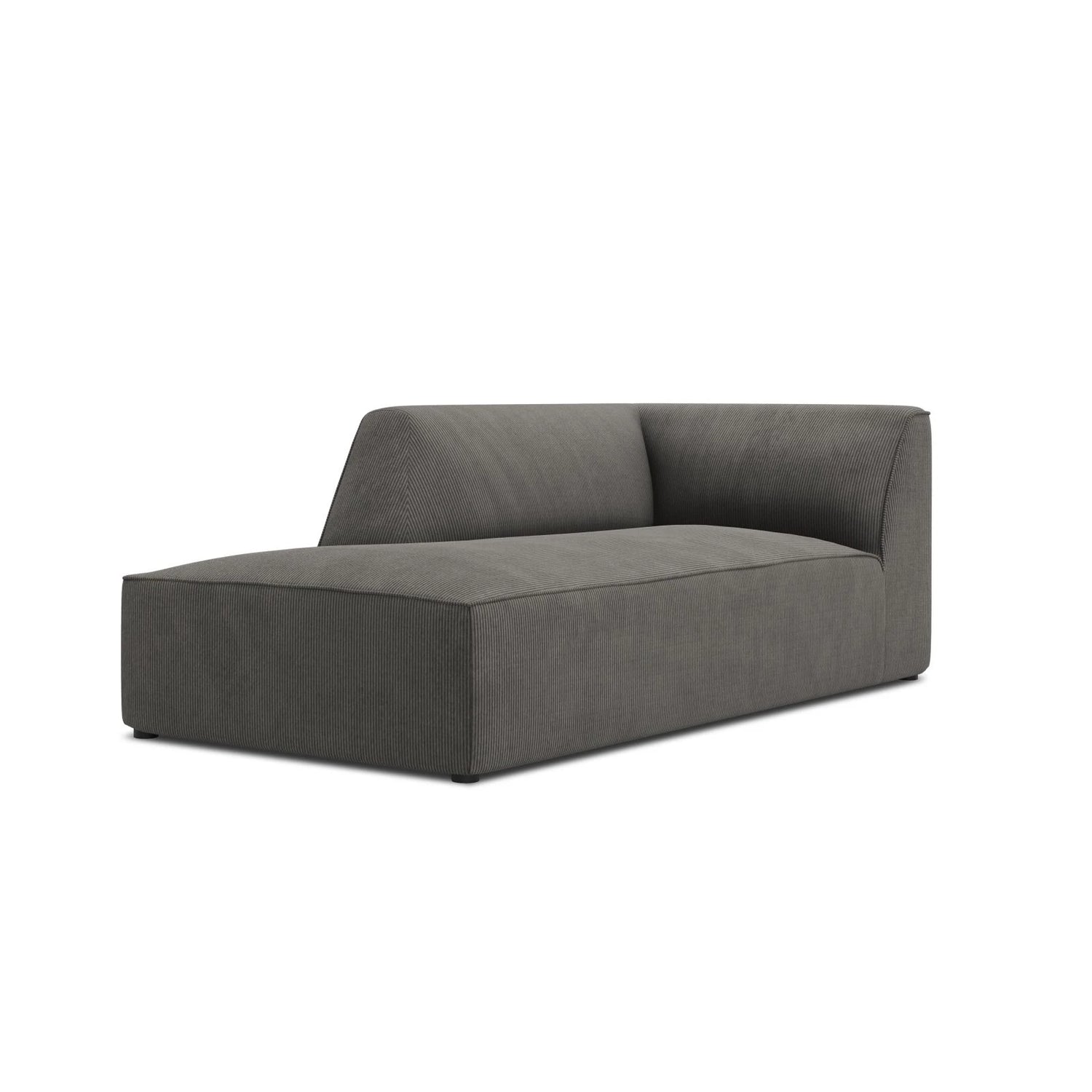 Ruby 2-Sitzer Sofa Chaiselongue Links, mit Bezug in Cord (ScaAnt) in Dunkelgrau, 180x93 cm – Bild 5