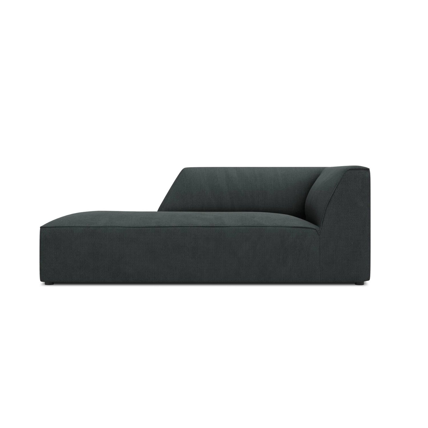 Ruby 2-Sitzer Sofa Chaiselongue Links, mit Bezug in Cord (ScaBla) in Schwarz, 180x93 cm – Bild 1