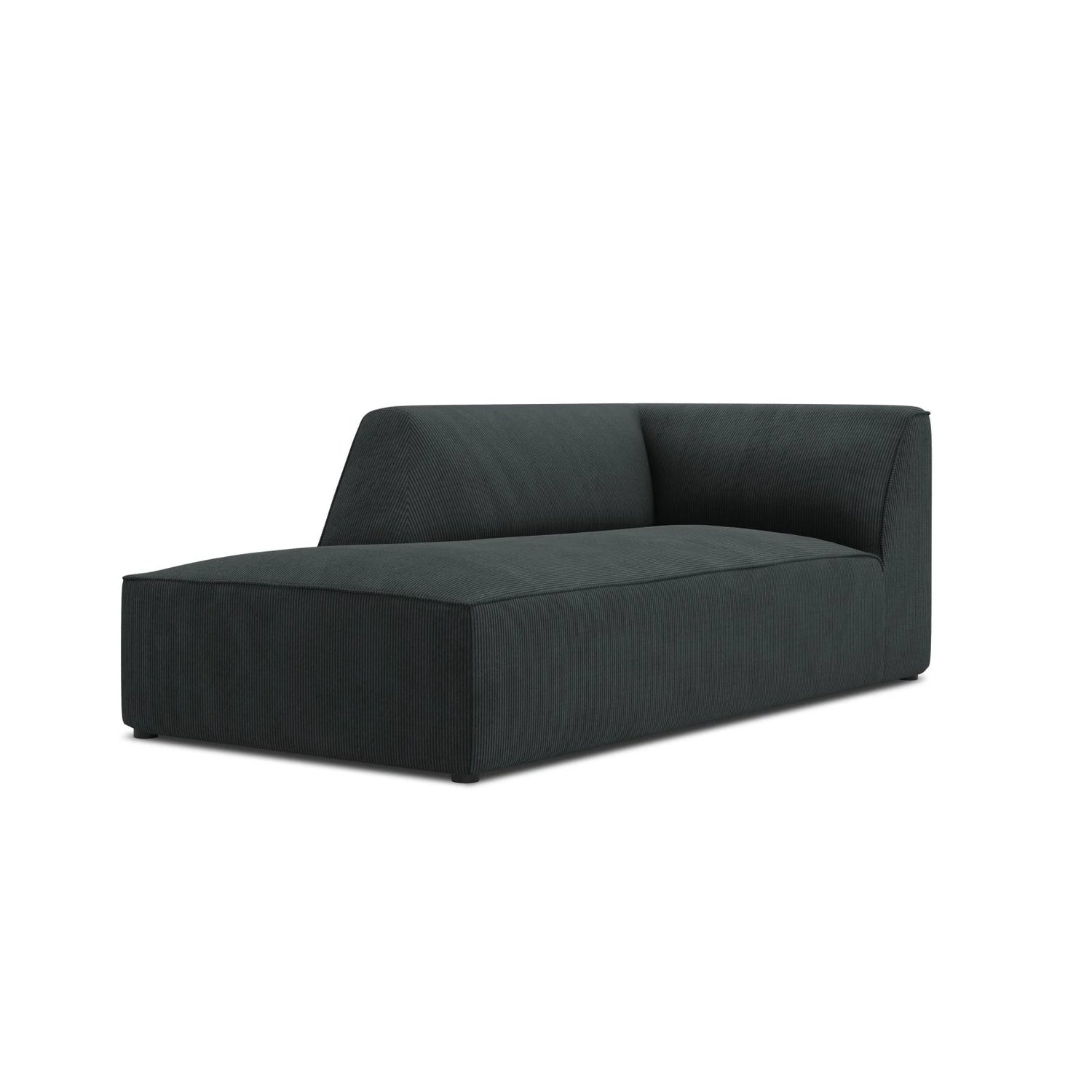 Ruby 2-Sitzer Sofa Chaiselongue Links, mit Bezug in Cord (ScaBla) in Schwarz, 180x93 cm – Bild 5