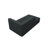 Ruby 2-Sitzer Sofa Chaiselongue Links, mit Bezug in Cord (ScaBla) in Schwarz, 180x93 cm – Bild 6