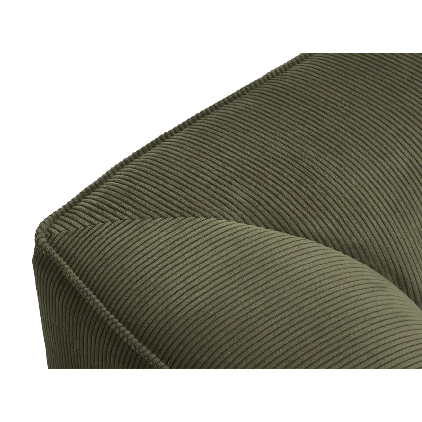 Ruby 2-Sitzer Sofa Chaiselongue Links, mit Bezug in Cord (ScaFor) in Grün, 180x93 cm – Bild 4