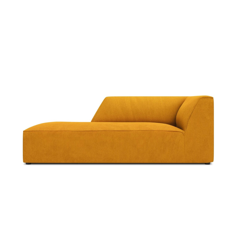 Ruby 2-Sitzer Sofa Chaiselongue Links, mit Bezug in Cord (ScaMos) in Gelb, 180x93 cm – Bild 1