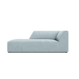 Ruby 2-Sitzer Sofa Chaiselongue Links, mit Bezug in Cord (ScaSky) in Hellblau, 180x93 cm – Bild 1