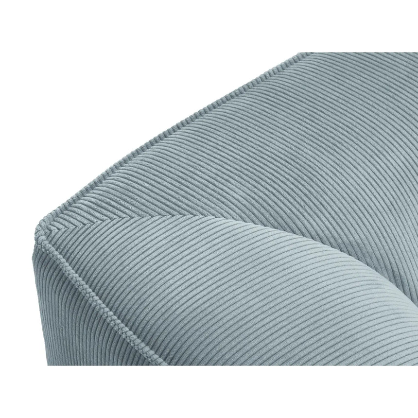 Ruby 2-Sitzer Sofa Chaiselongue Links, mit Bezug in Cord (ScaSky) in Hellblau, 180x93 cm – Bild 4