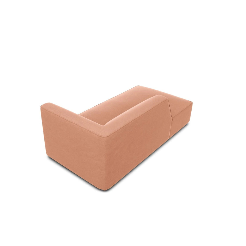 Ruby 2-Sitzer Sofa Chaiselongue Links, mit Bezug in Samt (Sal11) in Rosa, 180x93 cm – Bild 6