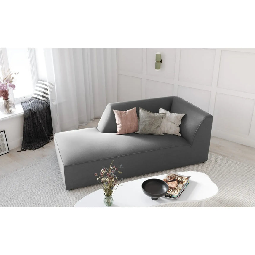 Ruby 2-Sitzer Sofa Chaiselongue Links, mit Bezug in Samt, Cord oder Strukturstoff, 180x93 cm - ZEN ZONE Furniture