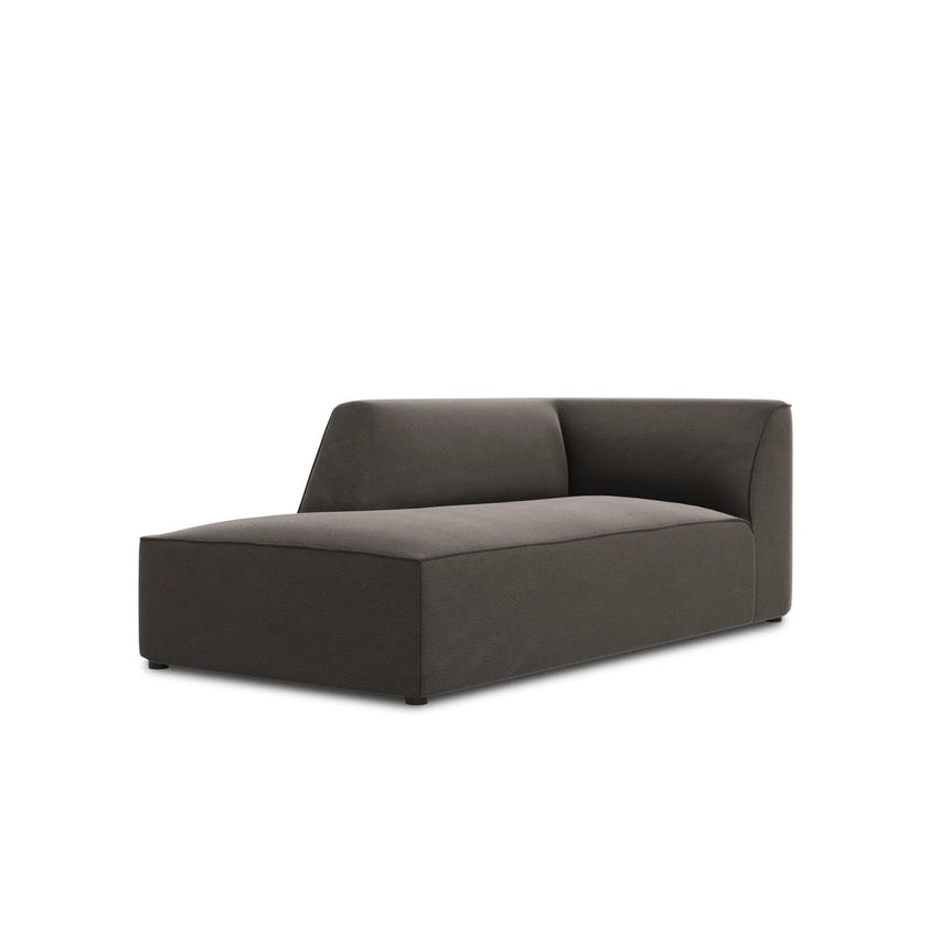 Ruby 2-Sitzer Sofa Chaiselongue Links, mit Bezug in Samt (Sal18) in Dunkelgrau, 180x93 cm – Bild 5