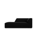 Ruby 2-Sitzer Sofa Chaiselongue Links, mit Bezug in Samt (Sal19) in Schwarz, 180x93 cm – Bild 1