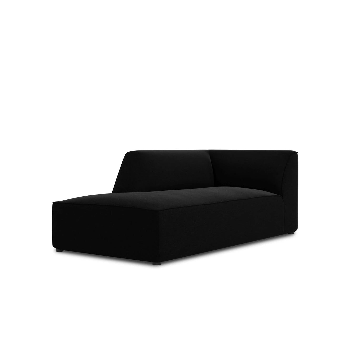 Ruby 2-Sitzer Sofa Chaiselongue Links, mit Bezug in Samt (Sal19) in Schwarz, 180x93 cm – Bild 5