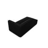 Ruby 2-Sitzer Sofa Chaiselongue Links, mit Bezug in Samt (Sal19) in Schwarz, 180x93 cm – Bild 6