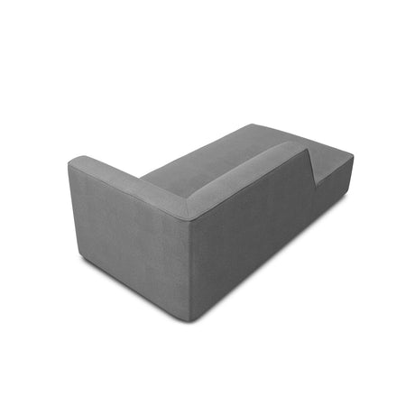 Ruby 2-Sitzer Sofa Chaiselongue Links, mit Bezug in Strukturierter Stoff (Ota11) in Grau, 180x93 cm – Bild 4