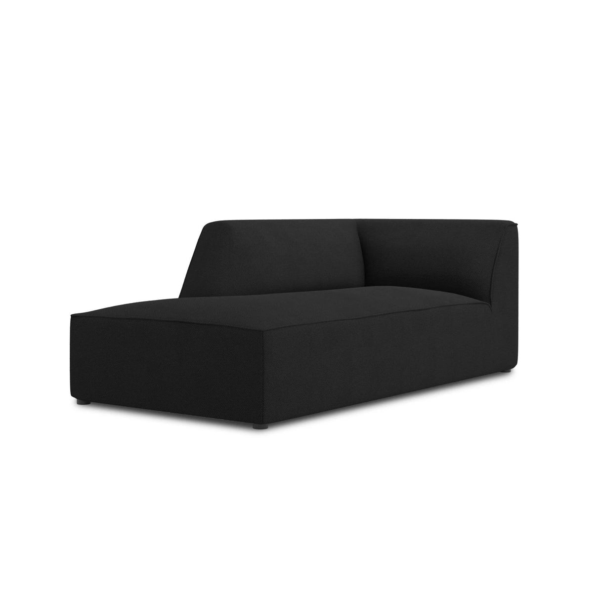 Ruby 2-Sitzer Sofa Chaiselongue Links, mit Bezug in Strukturierter Stoff (Ota12) in Schwarz, 180x93 cm – Bild 3
