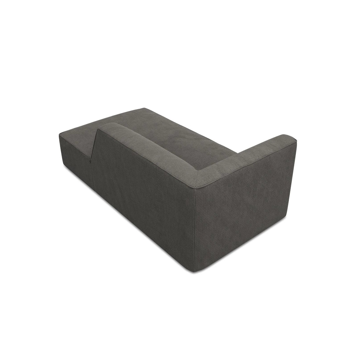 Ruby 2-Sitzer Sofa Chaiselongue Rechts, mit Bezug in Cord (ScaAnt) in Dunkelgrau, 180x93 cm – Bild 6