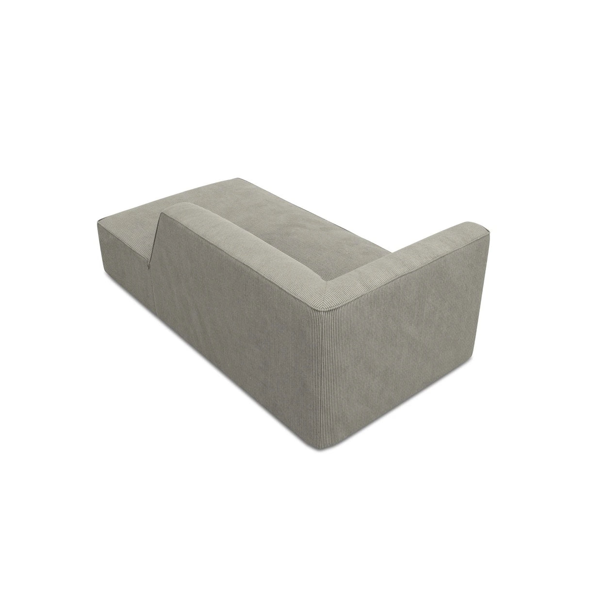 Ruby 2-Sitzer Sofa Chaiselongue Rechts, mit Bezug in Cord (ScaAsh) in Hellgrau, 180x93 cm – Bild 6